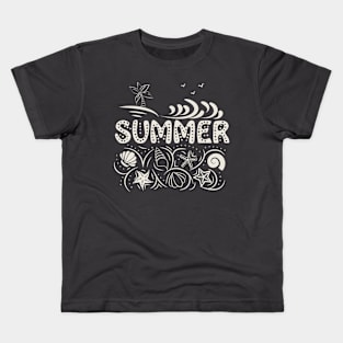 Sea shells.Summer. Kids T-Shirt